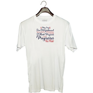                       UDNAG Unisex Round Neck Graphic 'I am old fashioned | Dr. Seuss' Polyester T-Shirt White                                              