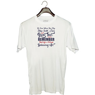                       UDNAG Unisex Round Neck Graphic 'Great fact remember | Dr. Seuss' Polyester T-Shirt White                                              