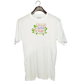                       UDNAG Unisex Round Neck Graphic 'Teacher Student | 2nd grade team' Polyester T-Shirt White                                              