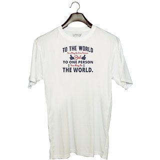                       UDNAG Unisex Round Neck Graphic 'The world | Dr. Seuss' Polyester T-Shirt White                                              