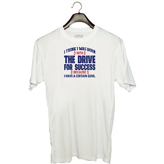                       UDNAG Unisex Round Neck Graphic 'Driver | Donalt Trump' Polyester T-Shirt White                                              