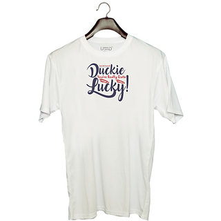                       UDNAG Unisex Round Neck Graphic 'Ducky lucky | Dr. Seuss' Polyester T-Shirt White                                              