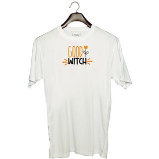                       UDNAG Unisex Round Neck Graphic 'Halloween | good witch 1' Polyester T-Shirt White                                              