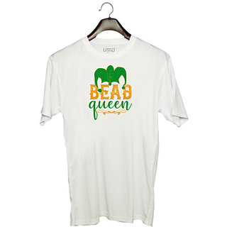                       UDNAG Unisex Round Neck Graphic 'Mardi Gras | New Orleans new me' Polyester T-Shirt White                                              