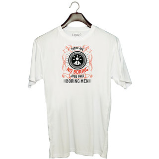                       UDNAG Unisex Round Neck Graphic 'Job | The easiest job is wealth' Polyester T-Shirt White                                              