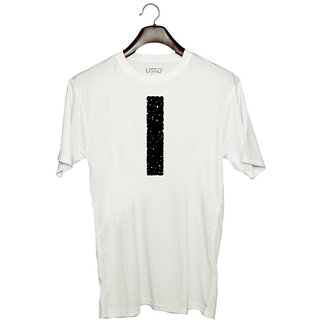                       UDNAG Unisex Round Neck Graphic 'Alphabet | I' Polyester T-Shirt White                                              