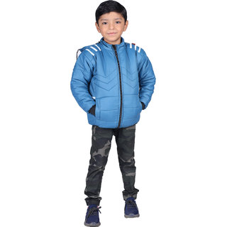 Kid Kupboard Cotton Full-Sleeves Jackets for Kids Boy's (Blue)