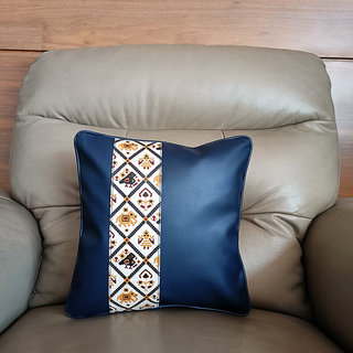                       IMARS Cushion Cover- Blue Patola                                              