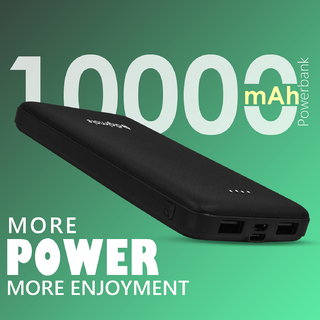Digimate 10000mAh Li-Polymer Power Bank for Smartphones  Dual USB Ports, Type C  Micro USB Input