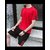 Odoky Men Red & Black Casual T-Shirt and Short Set