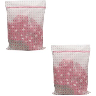                       Winner Pink Space mesh Washing Machine Laundry Bags(pack of 2, size- 5060 cm ) 400022-02                                              