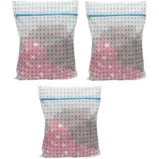                       Winner Blue Space mesh Washing Machine Laundry Bags(pack of 3, size- 5060 cm ) 400023-03                                              