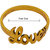 M Men Style Valentine Day Gift Love Letter Alphabet Gold Stainless steel Alphabet Ring For Women And Girls