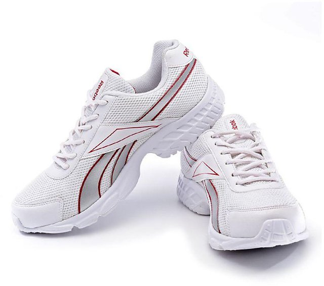 reebok white running sports shoes