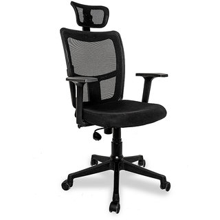                       Augastra A05 Mesh High-Back Revolving Chair (Black)                                              