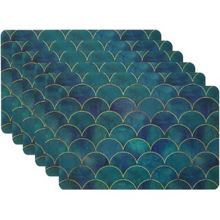                       Winner Multicolour Print Table Placemats - Set of 6 Table Mats- Plastic Kitchen Linen (NTM-026)                                              