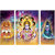 Brahma,Vishnu,Mahesh,Gods with Sunboard Frame Home Decorative Gift Item Cut Design (5x12 Size 8x12 Inch) Set of 3