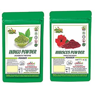                       BHARAT Indigo and Hibiscus Powder 100 gm each | 200 Gram                                              