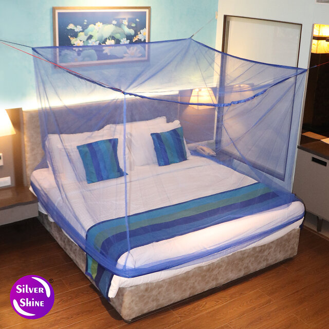 Folding mosquito net double bed best sale online