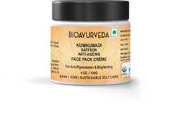 BIOAYURVEDA Kumkumadi Saffron Anti-Ageing Face Pack Creme 120g