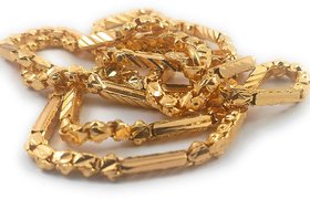 LIRISHA EXPORTS 22K GOLD PLATED FOLD STYLISH AND FASHION LATEST BOX MODEL CHAIN