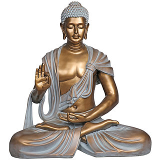 Tansha Quo Dharmachakra Buddha 24 Inch Decorative Showpiece - 60 cm (Polyresin, Sky Blue )
