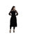 BHAGYASHRAY Solid Black Crepe and Rasal Net Straigth Kurti for girls and women