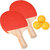 Table Tennis Badminton Racquet Set for Kids (Random Colors)