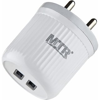                       MTR MC-310 4 A Multiport Mobile Charger with Detachable Cable (White, Cable Included)                                              