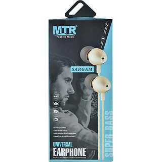                      MTR SARGAM Wired Headset (Gold, In the Ear)                                              