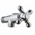 Importedkart 2Pcs Crossed Washing Machine Faucet Silver Brass Crossed Laundry Tap Wall Mounted (Imported Item)28602