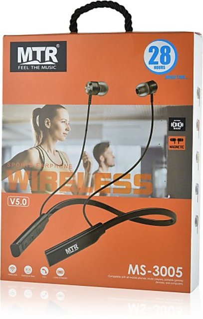 MTR MS-3005 Bluetooth Headset (Black, In the Ear)