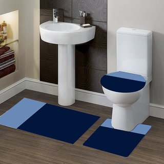 Importedkart Elegant Bathroom Set Bath Rug Contour Toilet Lid Cover Combined Colors (Imported Item)32014