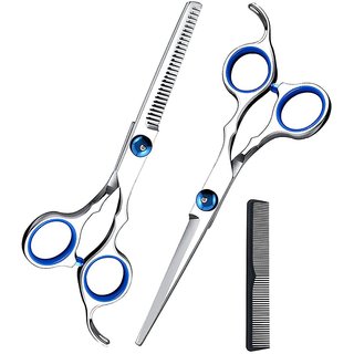 Doberyl Haircut Kit, Sharp Professional Hair Cutting Scissors Kit, Hair Thinning Scissors with Hair Cutting Comb, 3 pack