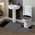 Importedkart Elegant Bathroom Set Bath Rug Contour Toilet Lid Cover Combined Colors (Imported Item)32891