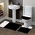 Importedkart Elegant Bathroom Set Bath Rug Contour Toilet Lid Cover Combined Colors (Imported Item)33661