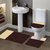 Importedkart Elegant Bathroom Set Bath Rug Contour Toilet Lid Cover Combined Colors (Imported Item)35010
