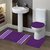 Importedkart Elegant Bathroom Set Bath Rug Contour Toilet Lid Cover Combined Colors (Imported Item)43288