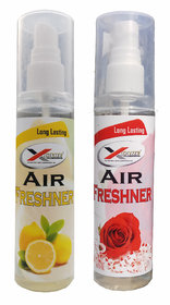 Xcare Air Freshener Lemon 100 Ml + Rose  Flavour - 100 Ml ( Home , Office )