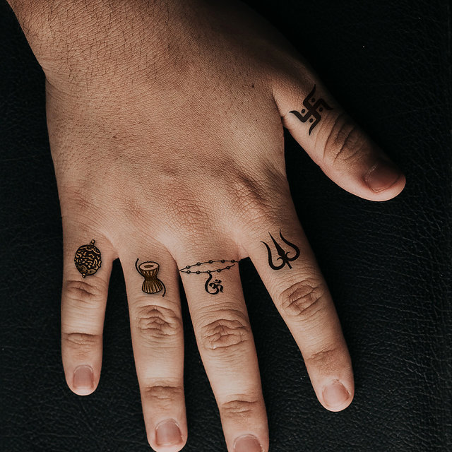 Trishul Yantra Tattoo on Arm - Ace Tattooz