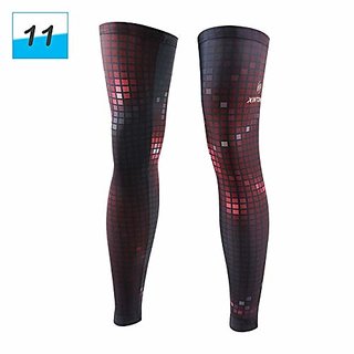 Importedkart No-Slip Cycling Leg Warmer Guards Knee Sleeves Covers Windproof-M-Color 11 (Imported Item)41899