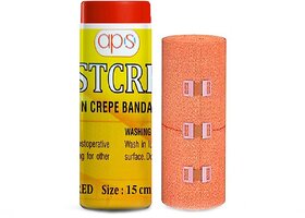 APS Bestcrepe 100 Soft Cotton, Pain Relief Crepe Bandage, Pack of 1 (15CM x 4M)