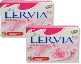 Lervia Milk and Rose Soap 90g (Pack Of 2)