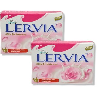                       Lervia Milk and Rose Soap 90g (Pack Of 2)                                              