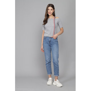 RF- grey single off shoulder top RF- grey single off shoulder top