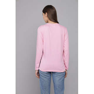                       RF- pink with black combind full sleeve top                                              