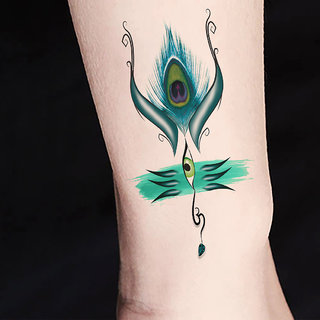 Buy Lord Shiva Om with Peacock Feather Tattoo Waterproof Men and Women  Temporary Body Tattoo OR-857 Online @ ₹199 from ShopClues
