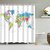 Importedkart Designed Bathroom Fabric Shower Include 12 Hooks Set Water Resistant Multichoice (Imported Item)40306
