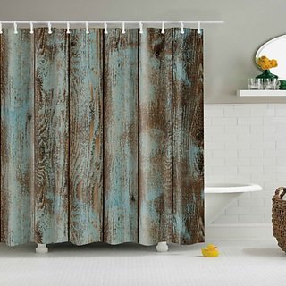 Importedkart Designed Bathroom Fabric Shower Include 12 Hooks Set Water Resistant Multichoice (Imported Item)31482