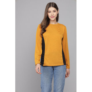                       Raabta Fashion-musted with black combind full sleeve top                                              